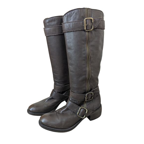 Fru.it Boots all Leather Brown Size 40 (US 8.5/9) Equestrian Very Good Condition - Picture 1 of 9